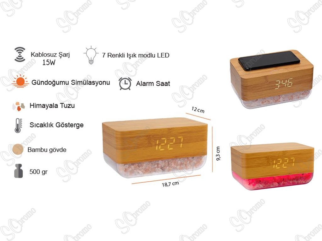 KABLOSUZ SARJ CİHAZI (MASAÜSTÜ SAAT-ALARM)